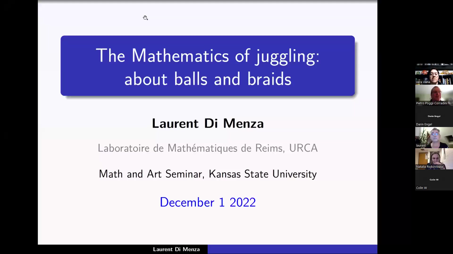 Laurent Di MenzaThe Mathematics of Juggling about Balls and Braids
